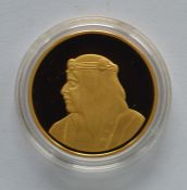 A "Bahrain Hamad Town" gold coin weighing approx.