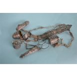 A good quality Victorian chatelaine decorated with