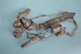 A good quality Victorian chatelaine decorated with
