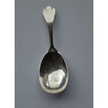 A stylish caddy spoon with trefid handle. Birmingh