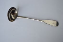 A Georgian fiddle pattern cream ladle. Aberdeen. E