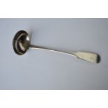 A Georgian fiddle pattern cream ladle. Aberdeen. E