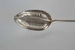 An unusual George III OE straining spoon. London 1