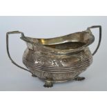 A good Georgian sugar bowl with chased decoration.