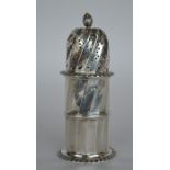 A heavy sugar caster with swirl and rope twist dec