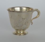 A small christening cup with tapered sides. London. By CB&Co. Approx. 120 grams. Est. £30 - £50.