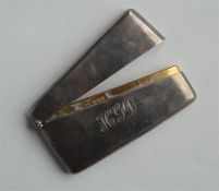 A small hinged top card case with gilt interior. Chester. By CC. Approx. 46 grams. Est. £30 - £50.
