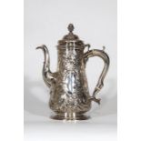 A good George II coffee pot with pineapple finial