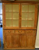 A good large strip pine dresser with three drawers