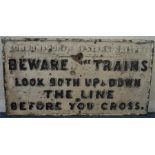 A London and North Western Railway cast iron sign,