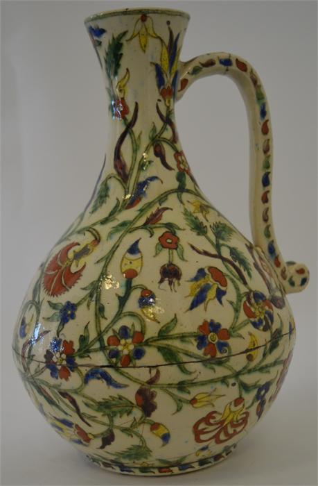 An 18th Century ewer of Persian design decorated w