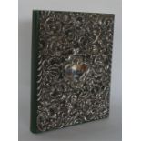 A good Victorian silver embossed stationery folder