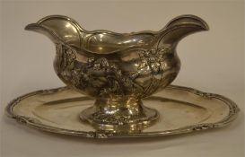 A good quality French double lip sauce boat, the h