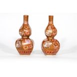 A good pair of Kutani vases of panelled design dec