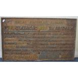 A Great Northern Railway cast iron sign, "Public W