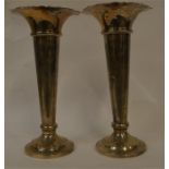 A pair of large impressive trumpet spill vases of