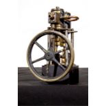 A small vertical live steam stationary engine havi