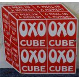 An "Oxo Cube" sign. Approx. 23 cm x 23 cm. Est. £6