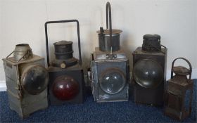 Five assorted general purpose lamps including one