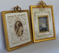 A good pair of gilt framed Coronation pictures. Es