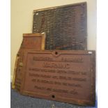 A Southern Railway cast iron sign, "Warning...not