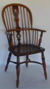 A Georgian oak Windsor chair. Est. £50 - £80.