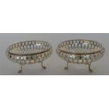 An attractive pair of pierced bonbon dishes decora