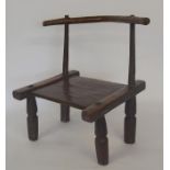 A Continental hardwood handmade chair with large r