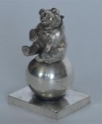 A novelty plated table lighter, in the form of a b