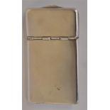 A good quality spring mounted card case with gilt