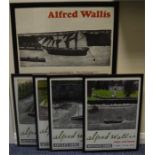 Four framed and glazed Alfred Wallis exhibition po