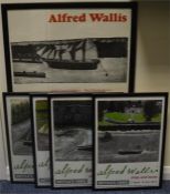 Four framed and glazed Alfred Wallis exhibition po