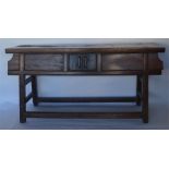 A good quality Continental hall table on stretcher