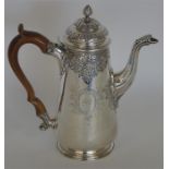 A good quality George II tapering coffee pot on ci