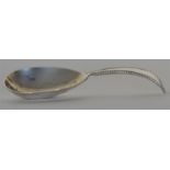 A Victorian caddy spoon with ball decoration. Lond