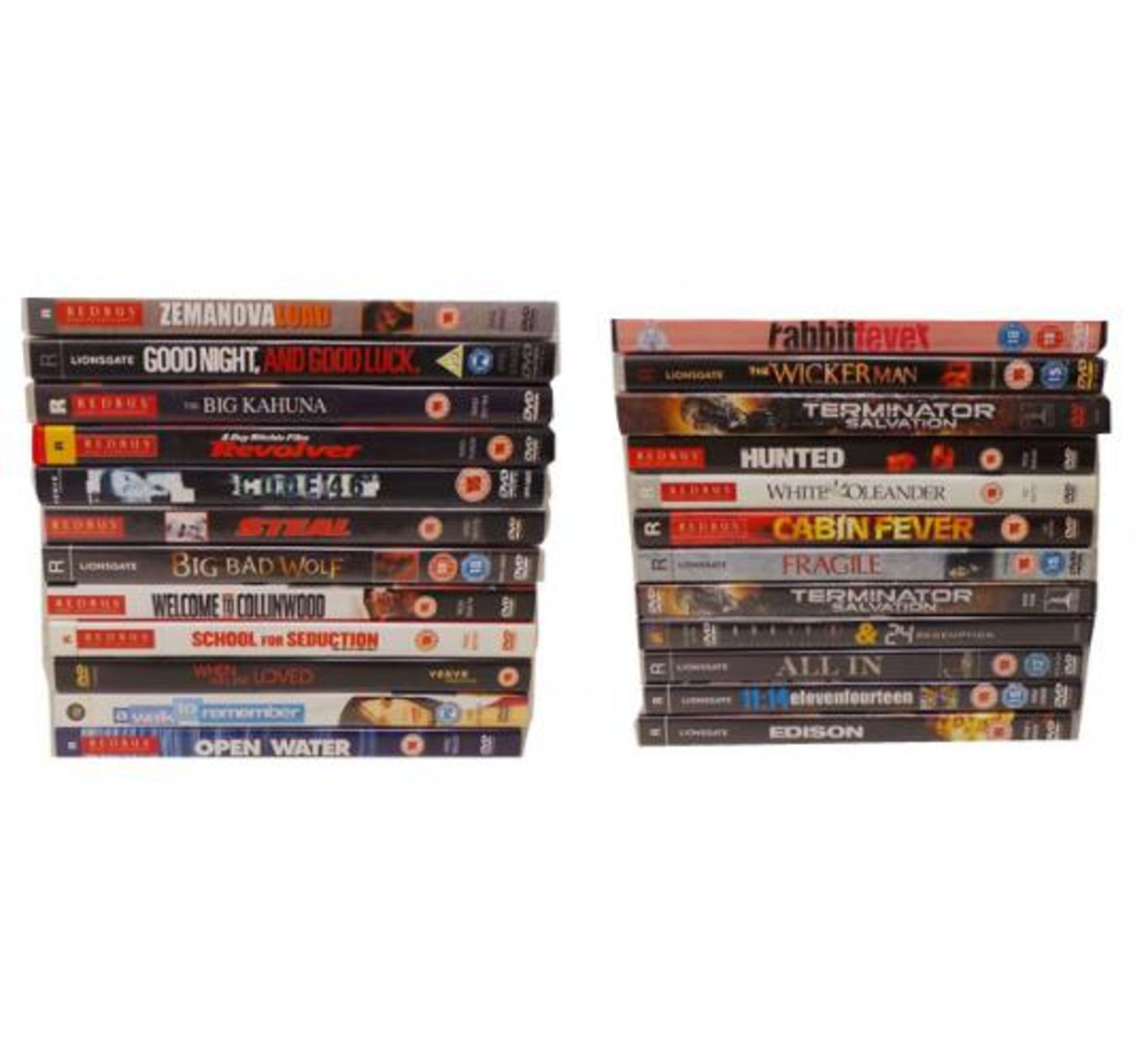 1000 DVDs 24 Different Titles inc Terminator and 24 Redemption