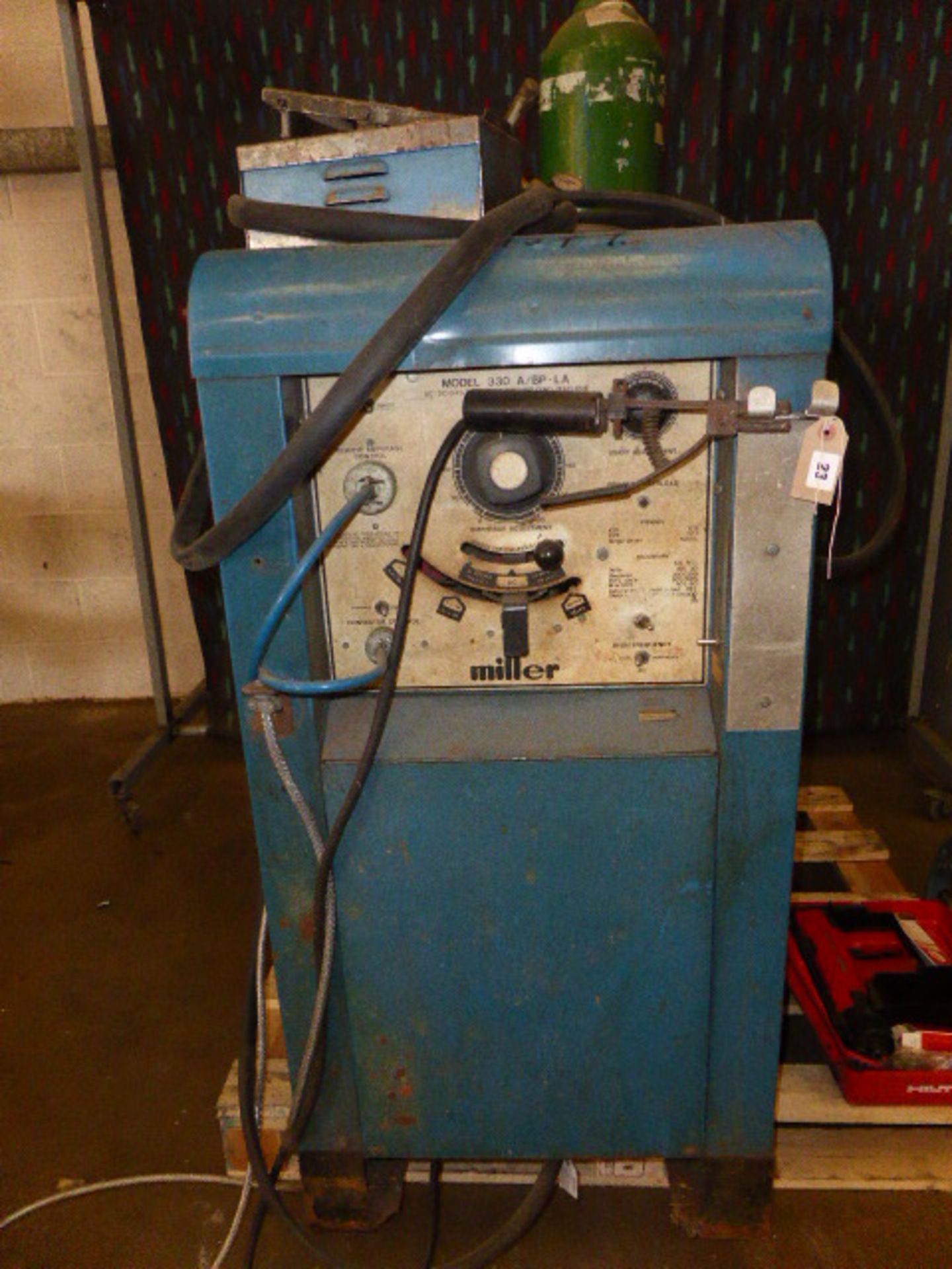 Interlas Miller model 330 AC/DC gas tungsten ARC welder, 3 phase electric