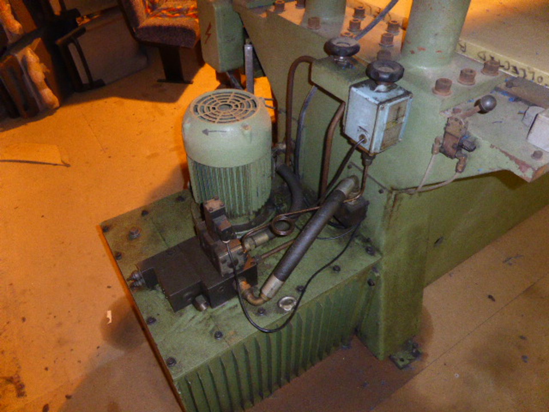 FP F.LLI Poletto model FP25 travelling head platen press, platen size 1.2m x 1m, bed size 2.5m x 1m, - Image 5 of 7