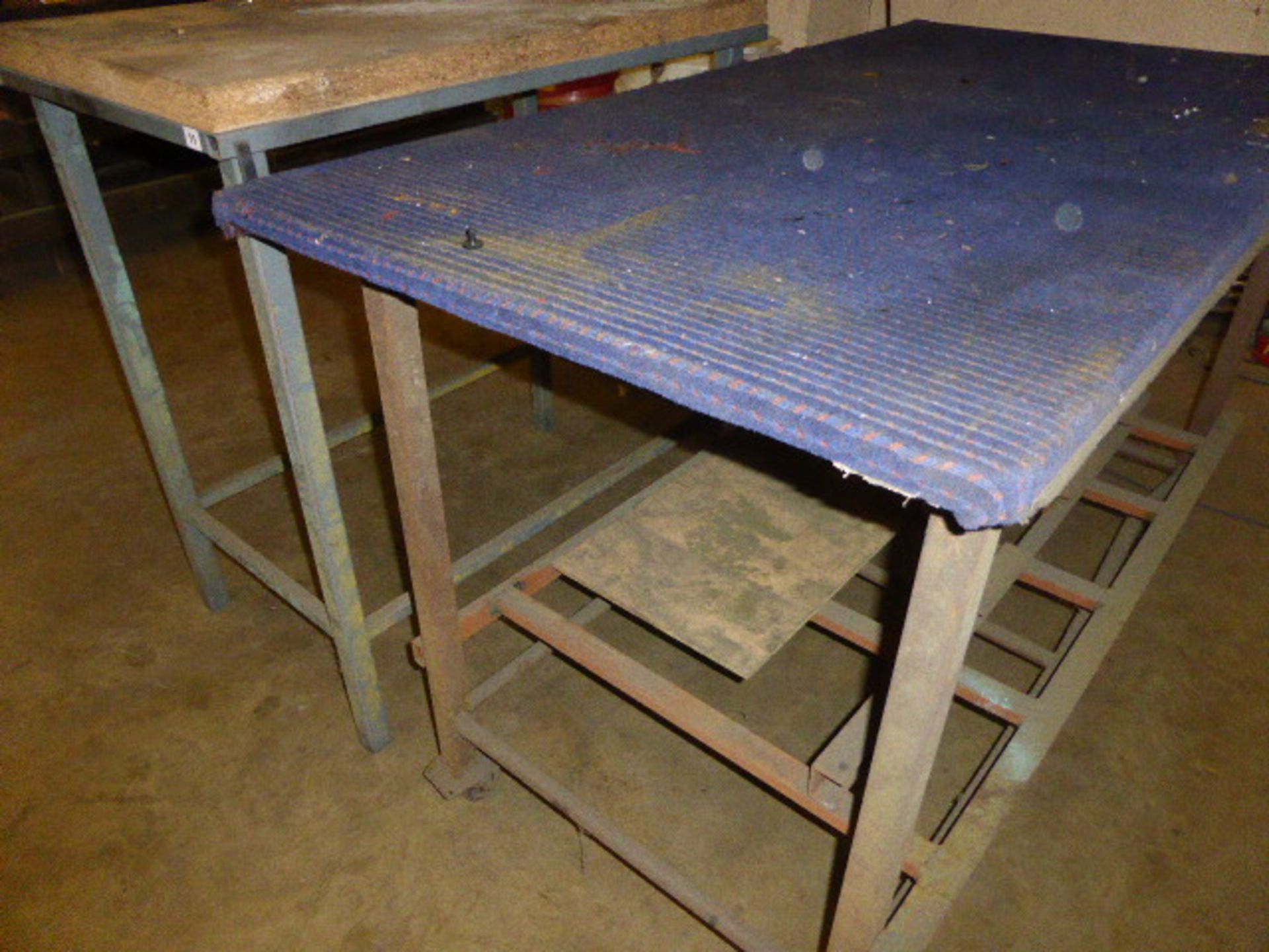 Workshop table measuring 100cm x 60cm, plus another workshop table measuring 1.6m x 85cm - Image 2 of 2