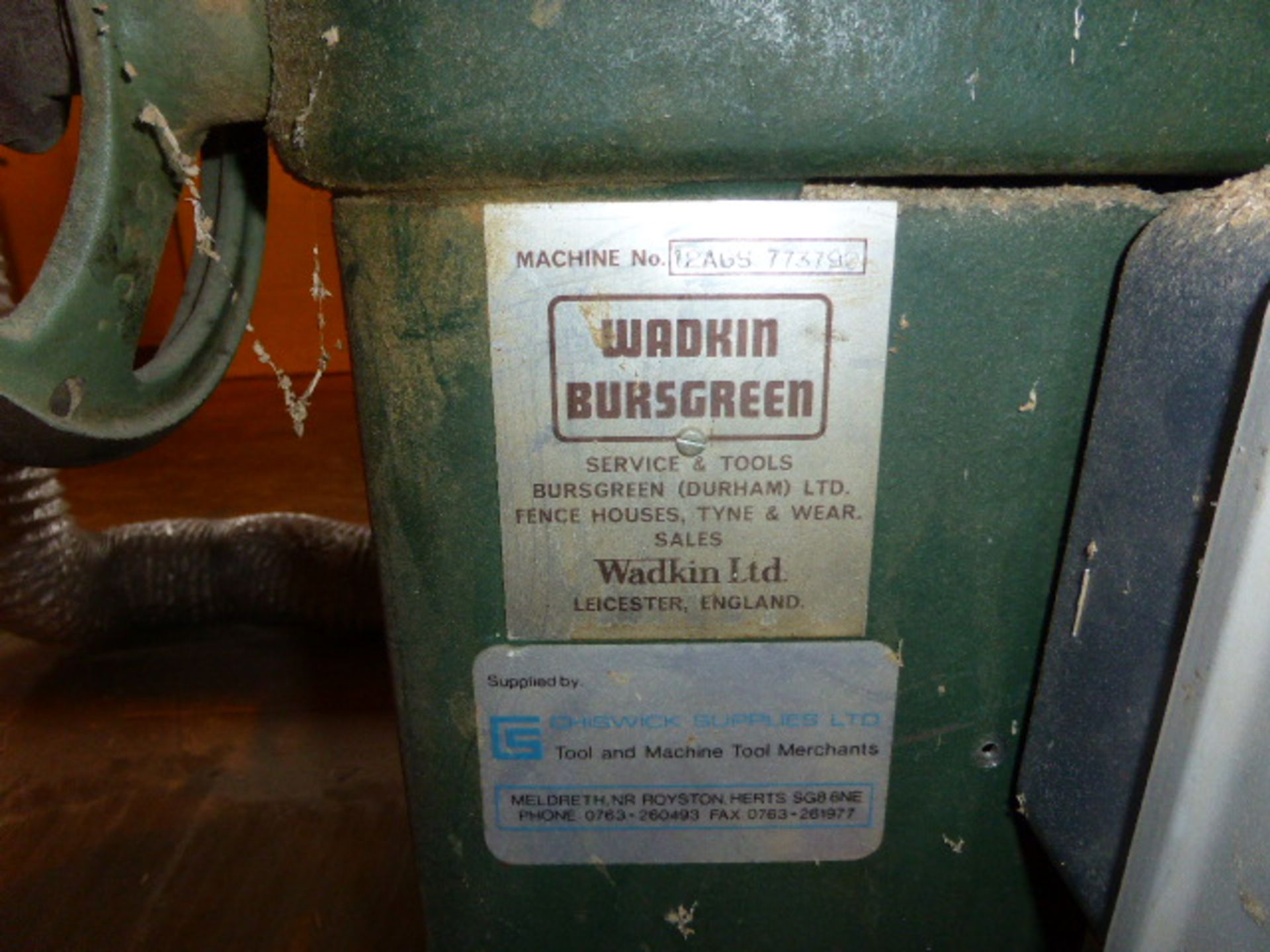 Wadkin Bursgreen 12AGS tilt arbour table saw, serial no: 77790, 3 phase electric - Image 3 of 5