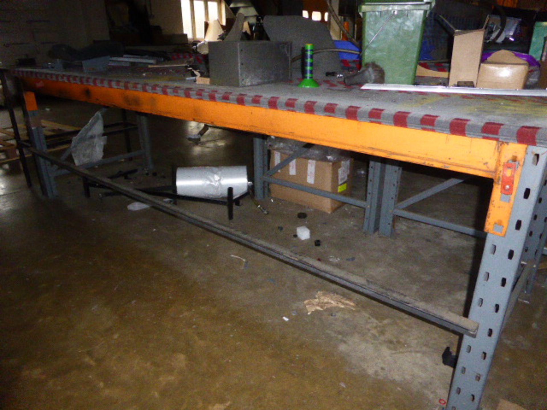 6 large custom built work benches made from boltless pallet racking, each bench measures 300cm long - Image 3 of 3