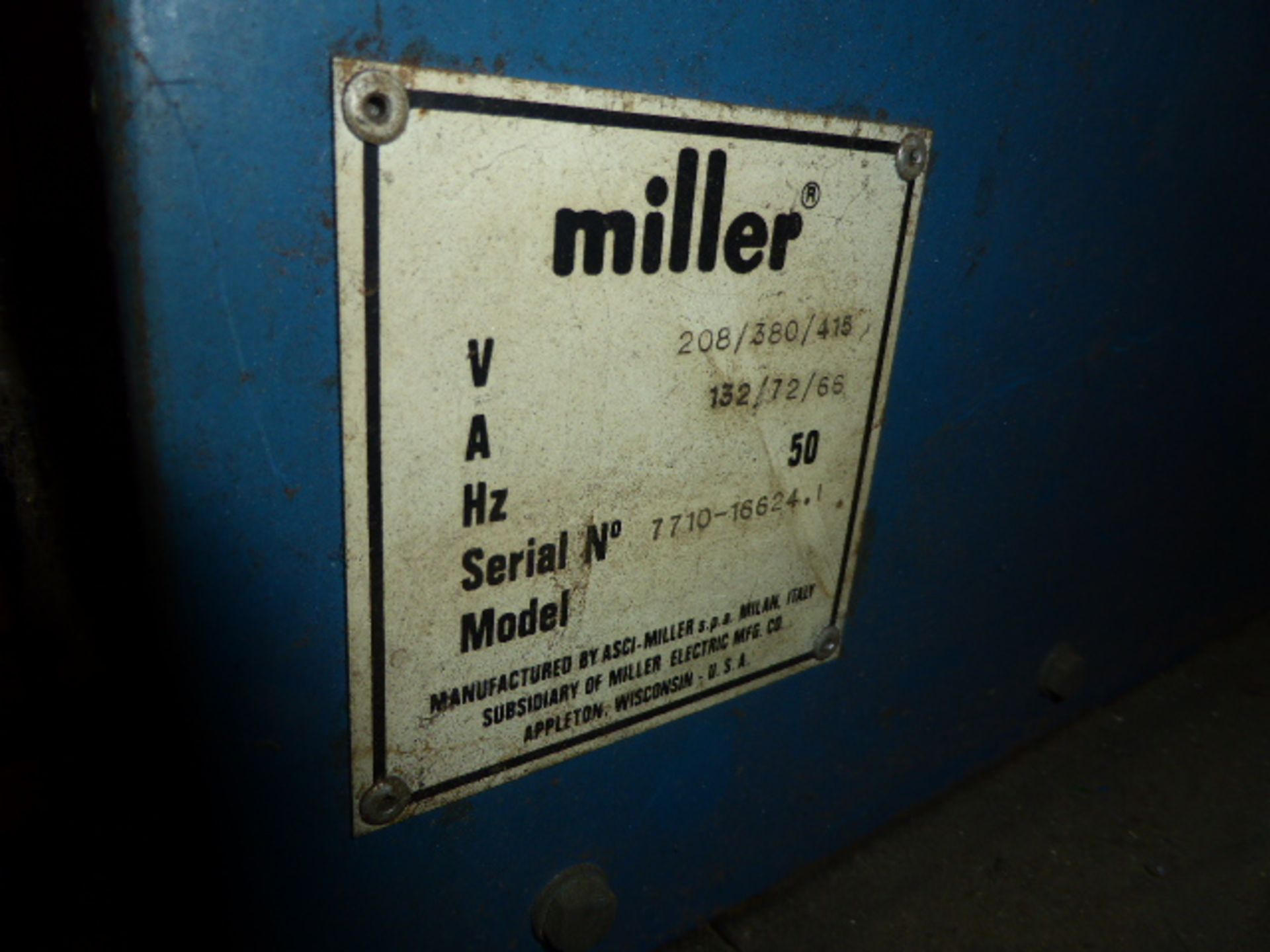 Interlas Miller model 330 AC/DC gas tungsten ARC welder, 3 phase electric - Image 3 of 4