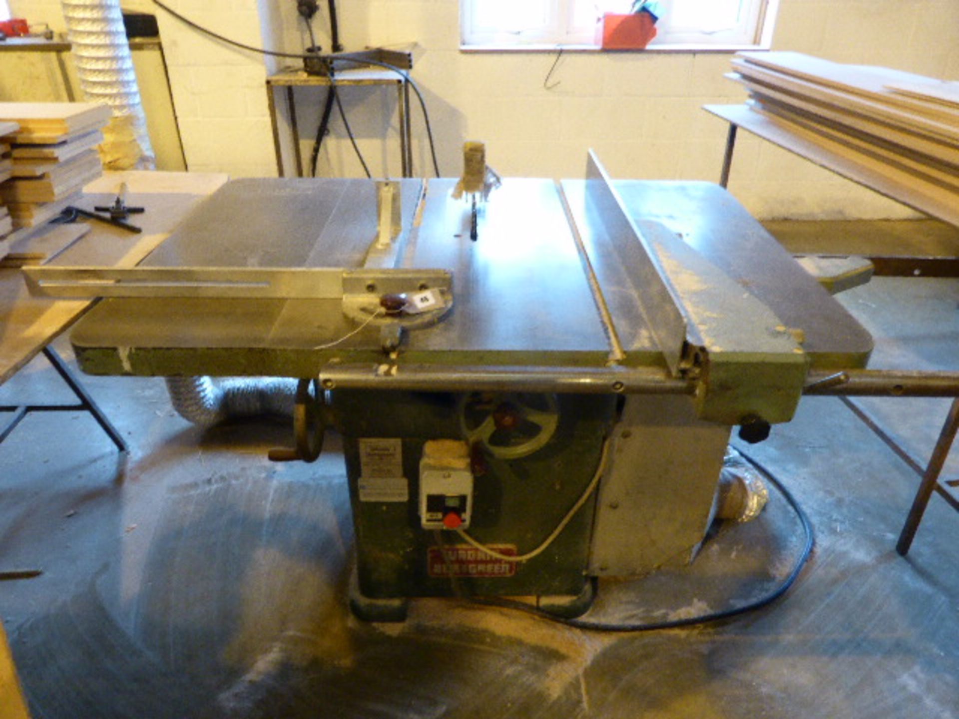 Wadkin Bursgreen 12AGS tilt arbour table saw, serial no: 77790, 3 phase electric