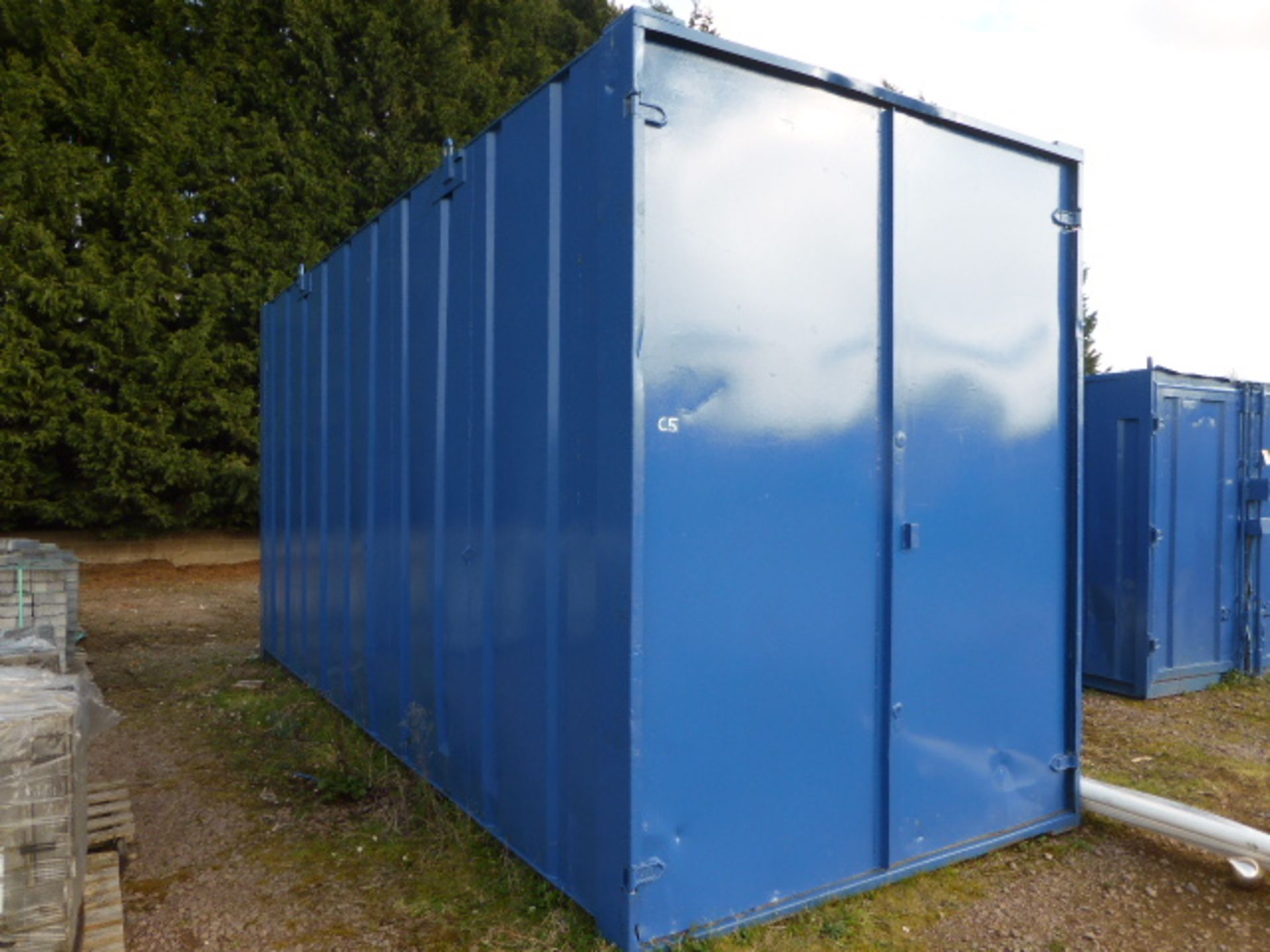 Corrugated steel high roof plant container with double ended opening full height doors dimensions - Image 2 of 2