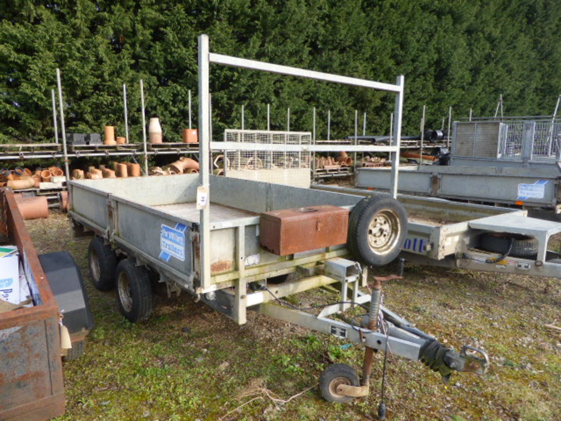 Ifor Williams Type LM105GHD 3m twin axle galvanized drop side trailer capacity 3500kg Serial - Image 3 of 8