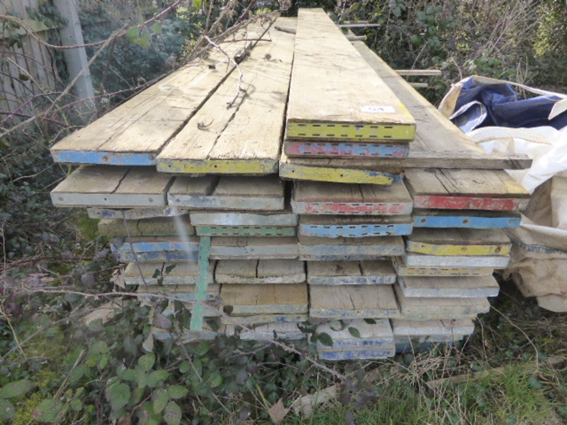 Approximately 56 x 3.9m wooden scaffold boards - Image 2 of 2