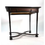 A 17th century oak side table,