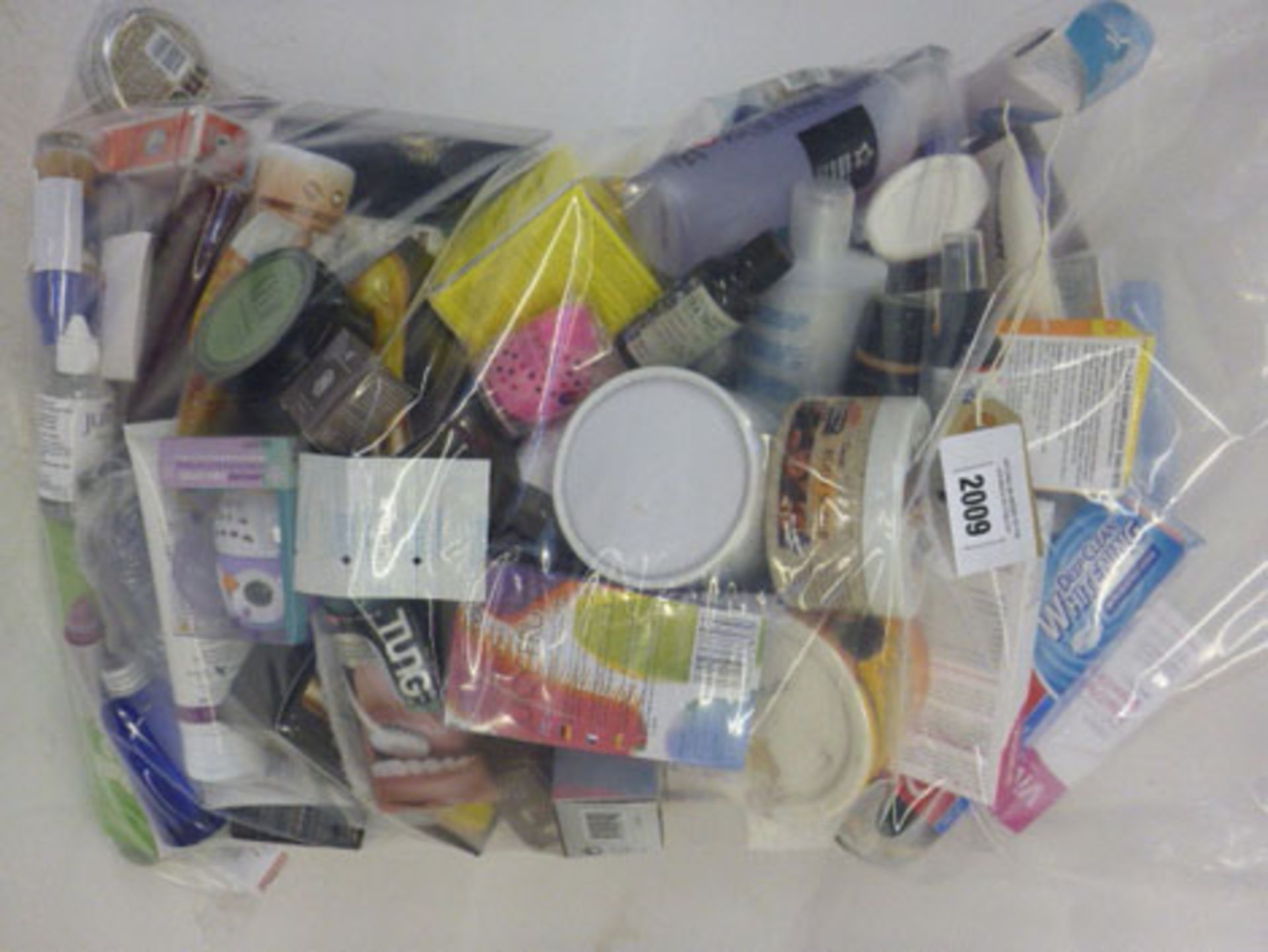 Large bag of mixed toiletries