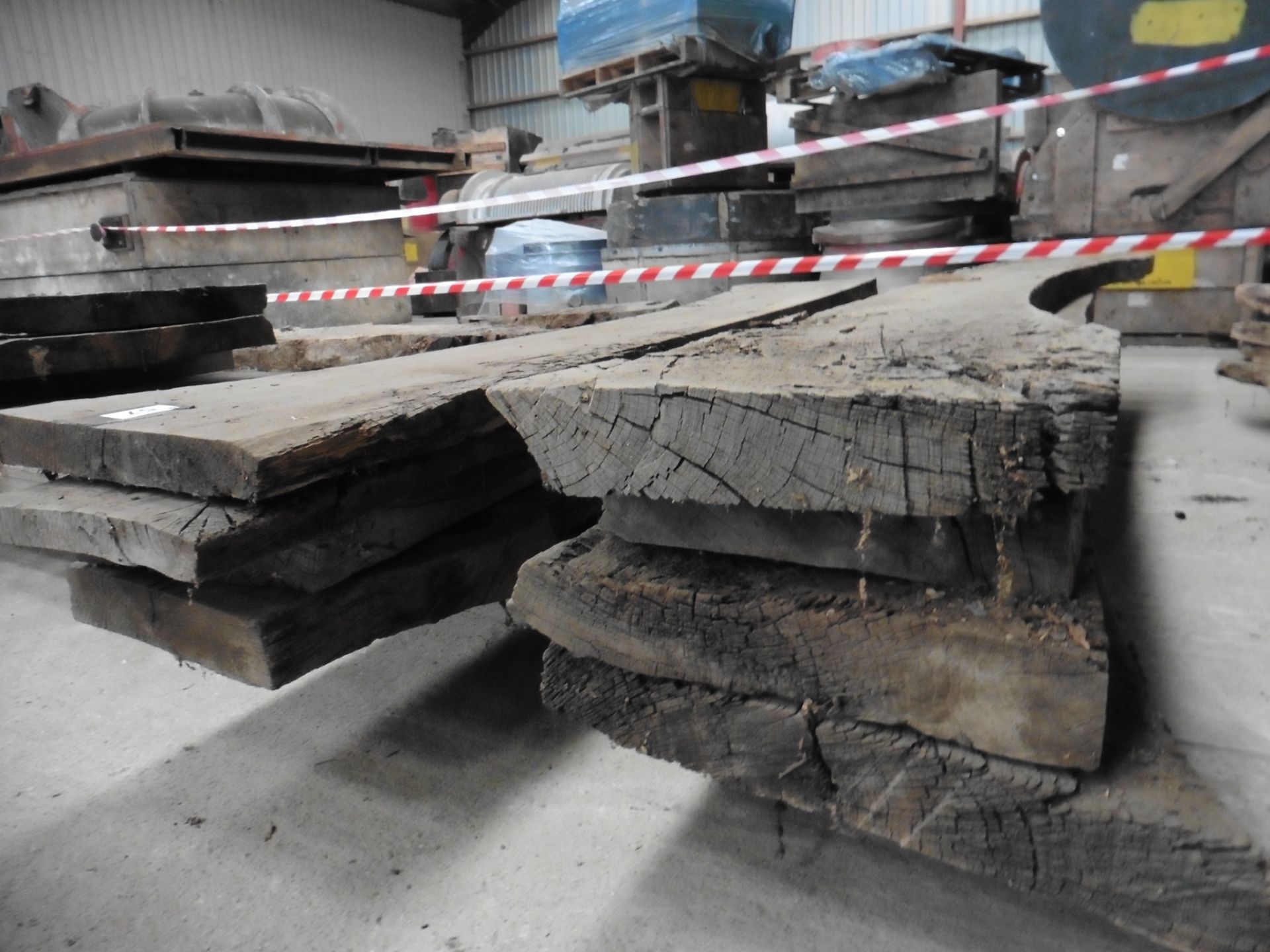 A pallet of 11 miscellaneous waney edge and rough sawn oak boards in various sizes, up to - Image 2 of 3