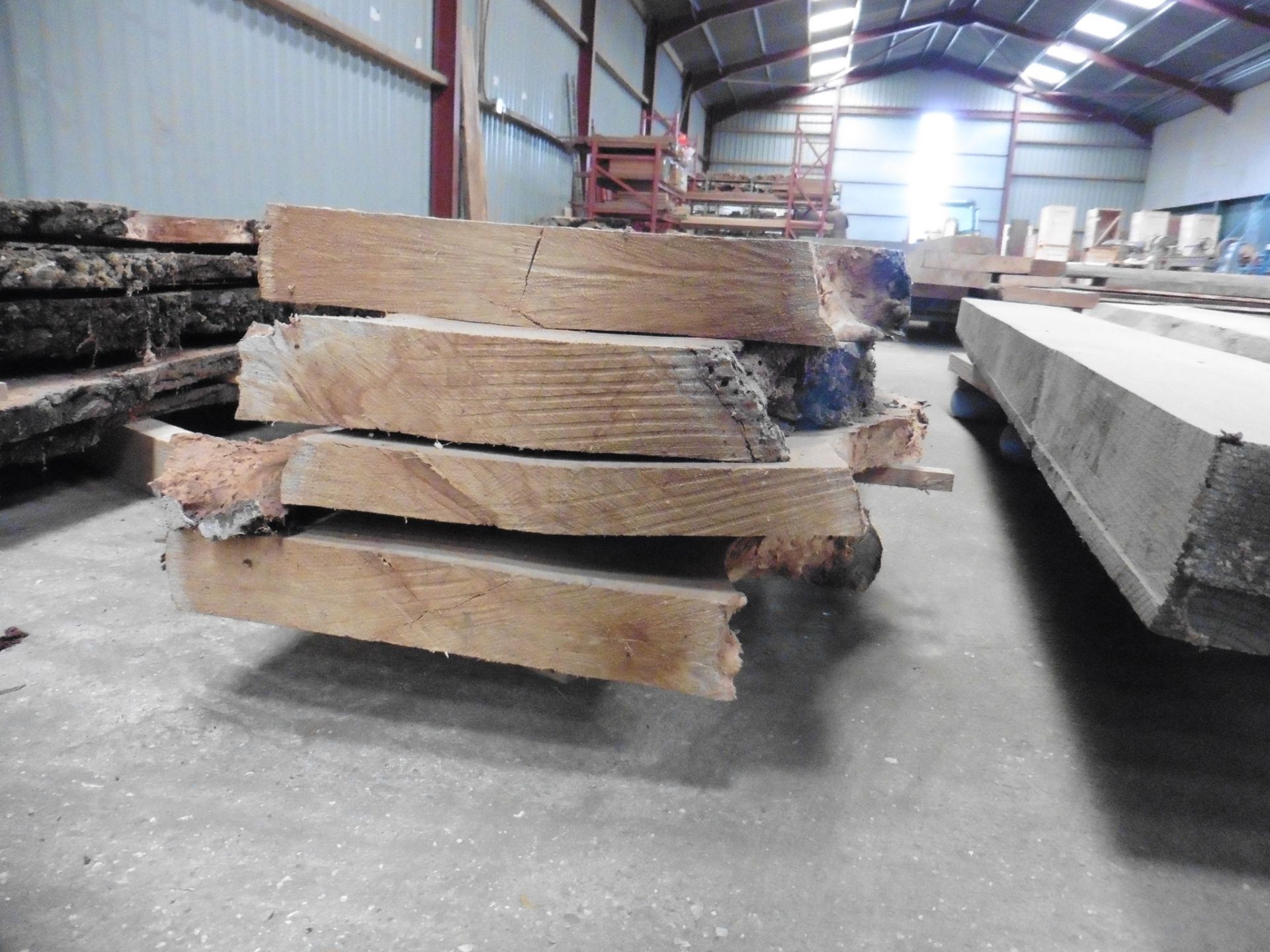 4 burr oak waney edge boards 2500 x 400 x 60mm - Image 4 of 4